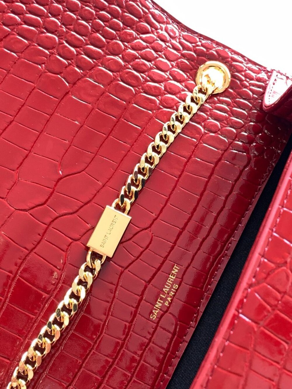 Yves Saint Laurent Red Shoulder Bag - Picture 8 of 8